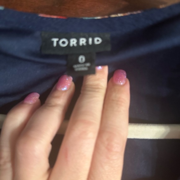 Floral Navy Dress by Torrid - Picture 3 of 6